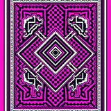 Elegant Interlocking Medallion Contemporary Throw(Pink)