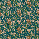 Paisley Teardrop with Swirling Motif Bohemian (Brown)