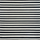 Contemporary Striped Runner Featuring Bold Black and White Contrast Bands(Black)