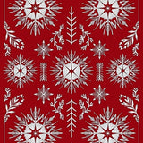 Classic Nordic Starburst with Delicate Frosted Branches(Red)