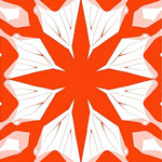 Abstract Kaleidoscope with Symmetrical Burst (Red) - ODIKA