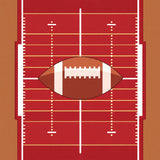 Football Field Yard Lines Design(Red)