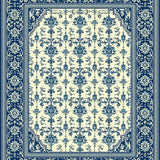 Chateau Collection Sapphire Crest Area Dark Blue Beige(Blue)