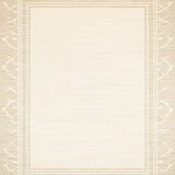 Chic Wavy Border Area for Durable & Easy Clean(Beige)