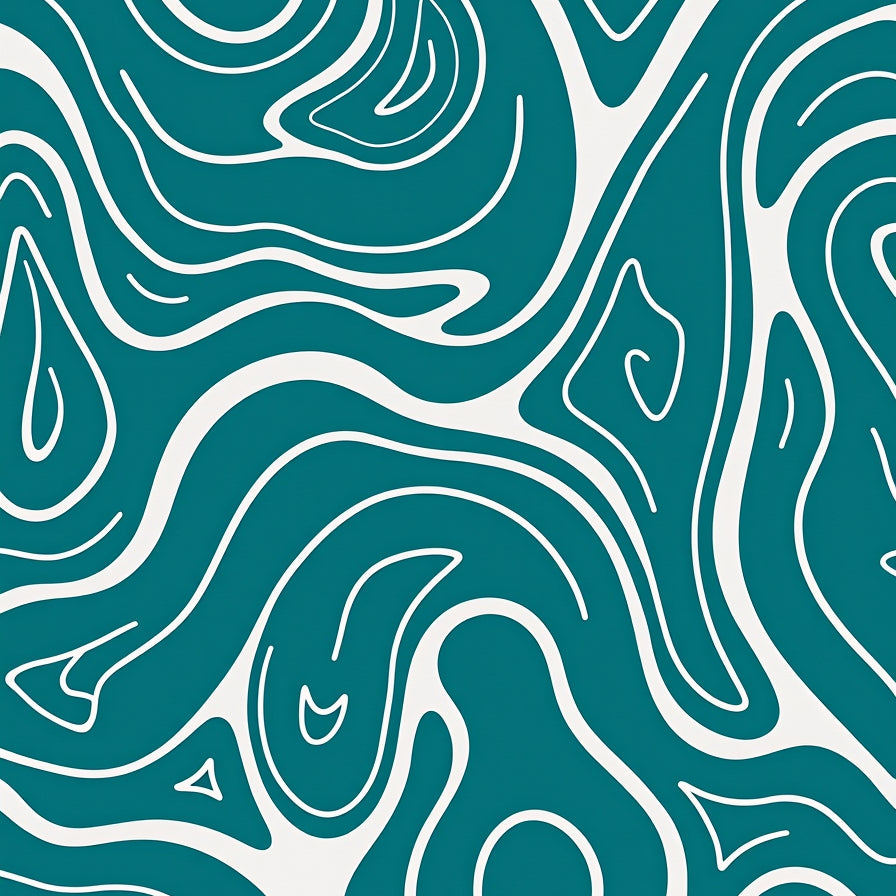 Abstract Marble Vein Design with Fluid Swirls and Flow (Blue) - ODIKA