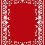 Whimsical Holiday Design Featuring Tipped Leaves and Bursts(Red)