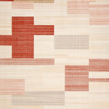 Abstract Geometric Area Non Skid Backing Easy Care(Beige)