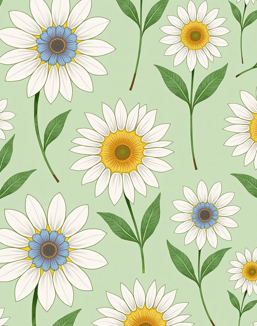 Rustic Farmhouse Bloom Watercolor Artistry Pastoral Illustration (White) - ODIKA