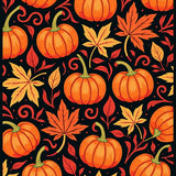 Harvest Festival Maple Foliage Pumpkin Arrangement Decorative Accent(Orange)