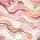 Groovy Pink Beige Shower Mat(Pink)