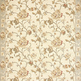 Artistic Area with Elegant Floral Motifs(Beige)