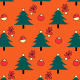Scandi Interlocking Tree with Festive Bauble Detailing(Orange)