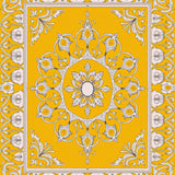 Classic Ornamental Vinework with Weathered Boho Details(Yellow)