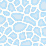 Abstract Mosaic Featuring Irregular Interlocking Shapes and Fluid Edges (White) - ODIKA