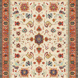 Desert Bloom Medallion Southwest Inspired Bordered Area(Beige)