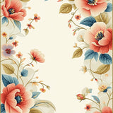 Floral Wall Indoor Decor Accent(Ivory)