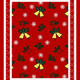 Jingle Bell Plaid Yuletide Greetings Charming Doorstep Decoration(Red)