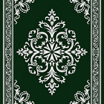 Elegant Ornate Damask Motif with Metallic Highlights (Green) - ODIKA