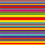 Vibrant Fiesta Stripe Area Rug with Non Slip Backing(Red)