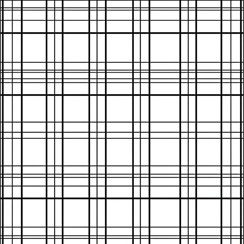 Minimalist Nordic Crosshatch Plaid Artwork (Black) - ODIKA
