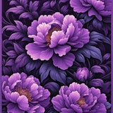 Vibrant Floral Round Design(Purple)