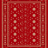 Festive Botanical Vintage Holiday Tapestry(Red)