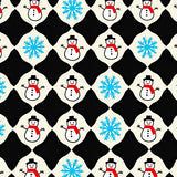 Buffalo Check Winter Wonderland with Playful Snowman Accents(Black)