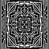 Abstract Brushstroke Labyrinth with Ombre Transitions (Black) - ODIKA