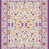 Beige Low Pile Floral Design Vibrant Spring Bloom(Ivory)