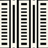 Elegant Monochrome Striped Area with Retro Vibes and Geometric Design(Beige)