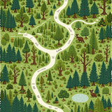 Delightful Pastel Woodland Scene(Green)