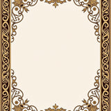 Elegant Damask Motifs with Delicate Interlocking Scrollwork(Brown)