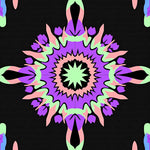 Abstract Burst with Symmetrical Radiating (Purple) - ODIKA