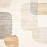 Contemporary Beige Abstract Geometric Design(Beige)
