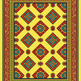 Festival Tapestry Interlocking Motif with Ornate Floral(Yellow)