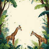 Safari Adventure Area Featuring Playful Giraffes and Jungle Vibes(Green)