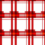 Classic Plaid Arrangement Featuring Bold Interwoven Stripes(Red)