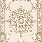 Luxurious Wavy Textured Medallion Decorative Accent (Brown)