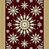 Holiday Starburst Design Area Featuring Crystalline Winter(Beige)