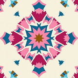 Southwestern Artisan Handwoven Heritage Eclectic Rustic Medallion(Pink)