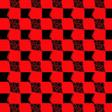 Festive Winter Grid with Vintage Gingham Interlocking Design(Red)