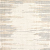 Contemporary Abstract Beige & Ivory Brushstroke Effect(Beige)