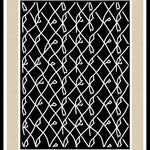 Elegant Bordered Lattice Mosaic Contemporary Aesthetic (Black) - ODIKA