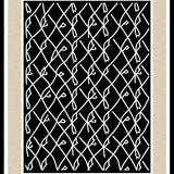 Elegant Bordered Lattice Mosaic Contemporary Aesthetic (Black) - ODIKA