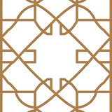 Modern Lattice Grid with Subtle Two Tone Interlocking Motifs(Brown)