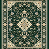 Heritage Accent with Classic Geometric Medallion Design(Green)