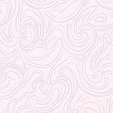 Circular Plush Accent with Swirl Motifs and Delicate Texture (White)