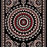 Ornate with Interlocking Petal and Jewel Accents (Black)