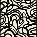 Abstract Brushstroke Art with Contemporary Flair (Black) - ODIKA