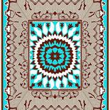 Boho Fleur with Curving Leaf and Bloom Embellishments (Brown)